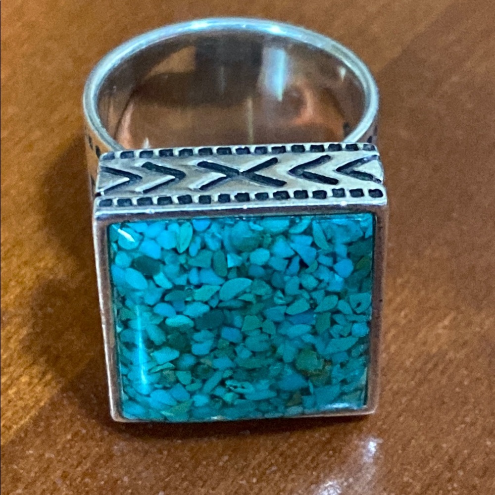 Silpada Turquoise Silver Ring size 7